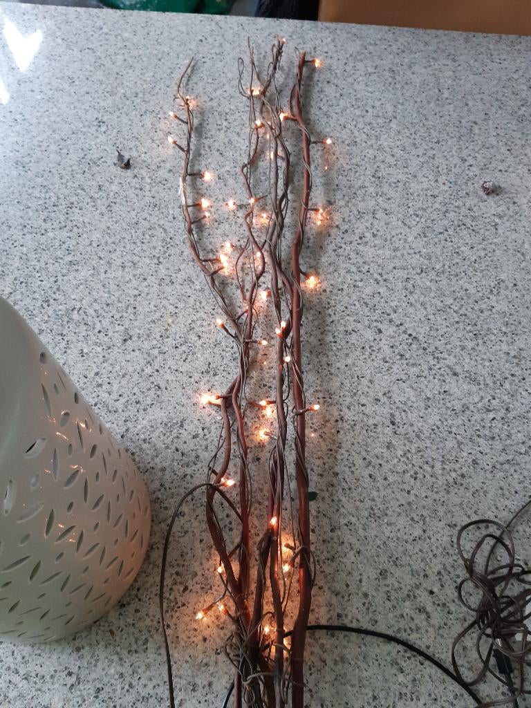 TAKKEN MET LICHTJES + ADAPTER, Ophalen, Gebruikt