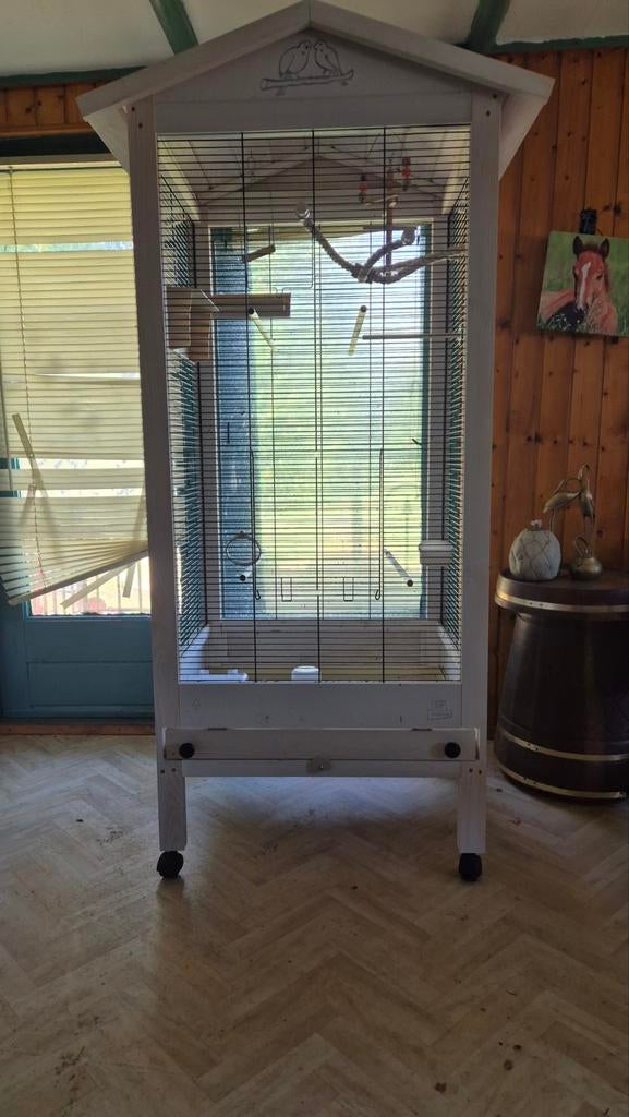 Mooie binnen  voliere, Dieren en Toebehoren, Ophalen, Zo goed als nieuw, Metaal, Vogelkooi