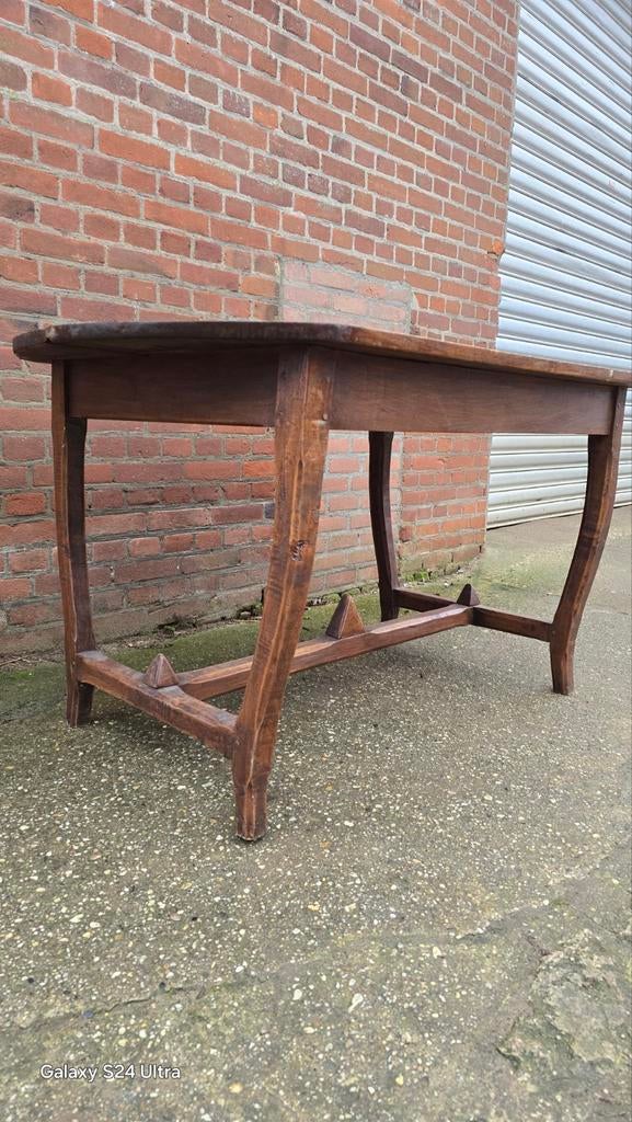 Antieke Boeren Eettafel met Voetensteun en Patina, Ophalen
