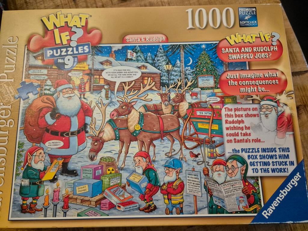 What if zelfde als een  wasgij santa&rudolph, Hobby en Vrije tijd, Ophalen, 500 t/m 1500 stukjes, Zo goed als nieuw