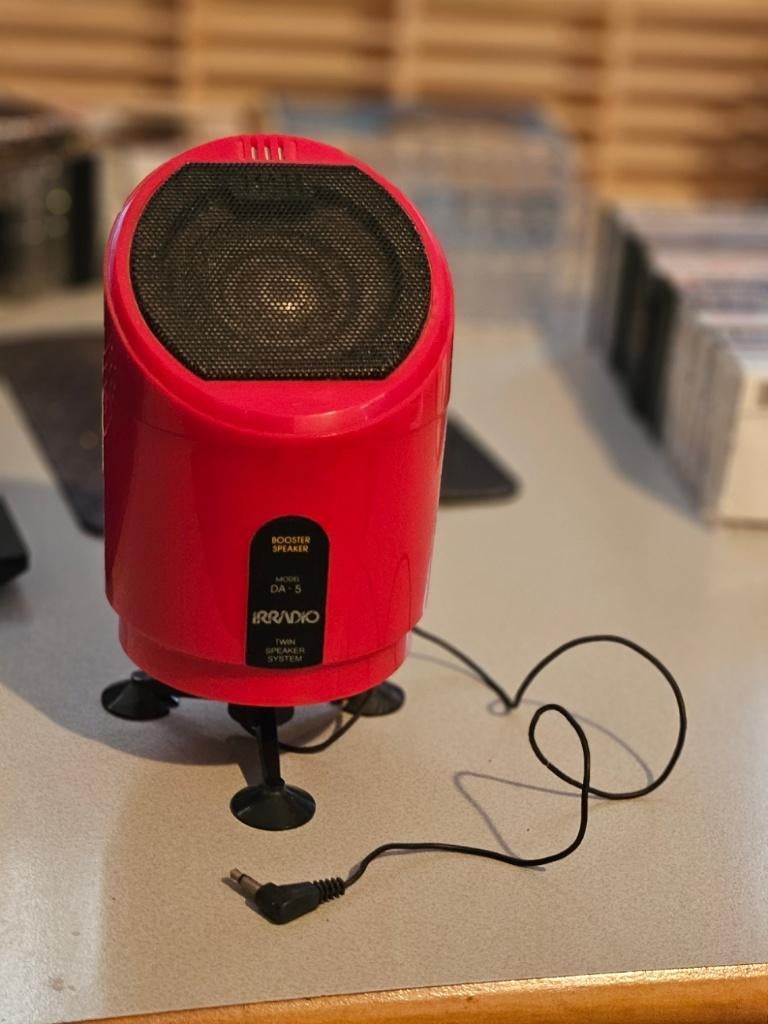 Retro IRRADIO Booster Speaker DA-5 – rood – jaren 80/90, Overige merken, Gebruikt, Verzenden, Overige typen