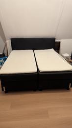 Karlsson vildar extra boxspring 180 x 210 zwart kunstleder, Ophalen, Gebruikt, Tweepersoons, 180 cm