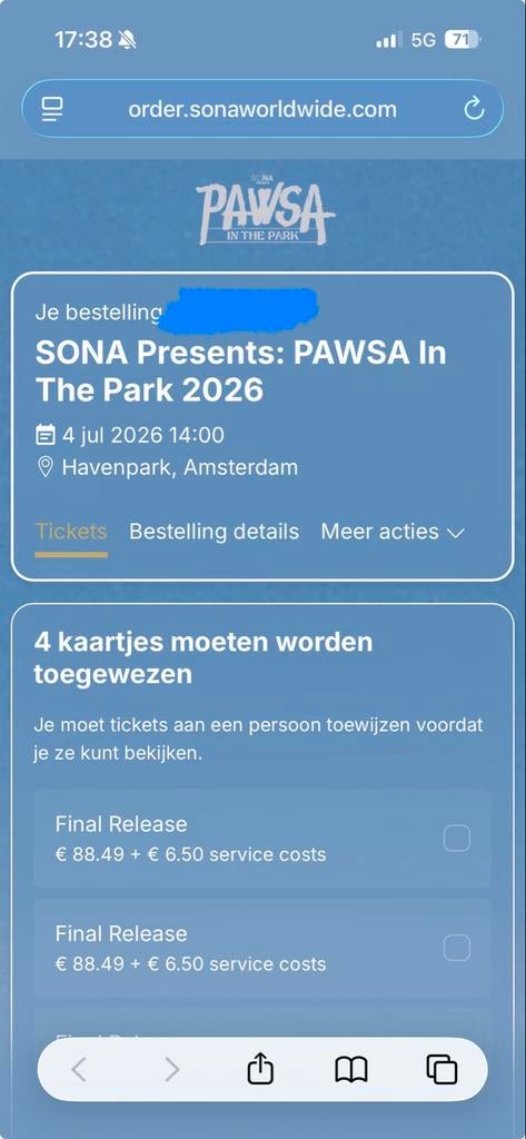 Pawsa in the park, Tickets en Kaartjes, Drie personen of meer