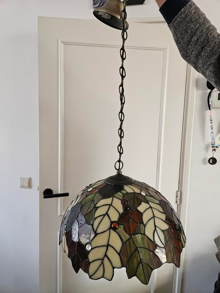 Te koop mooie oude hanglamp, Huis en Inrichting, Lampen | Hanglampen, Ophalen of Verzenden, Minder dan 50 cm