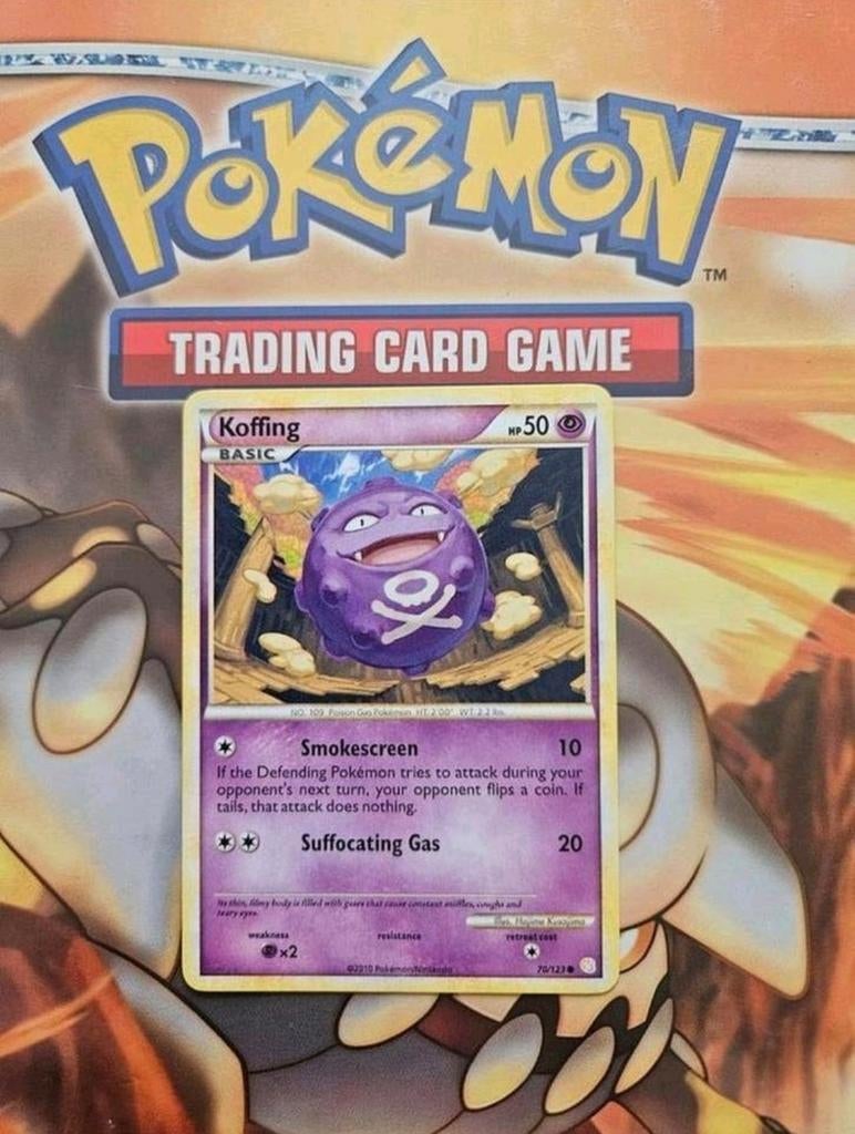 Koffing 70/123 Heartgold&Soulsilver Base set pokemon kaart, Ophalen of Verzenden, Gebruikt, Losse kaart