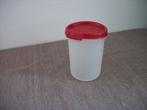 Tupperware Voorraadbusje ( rood deksel, 440 ml ), Ophalen of Verzenden, Gebruikt, Rood