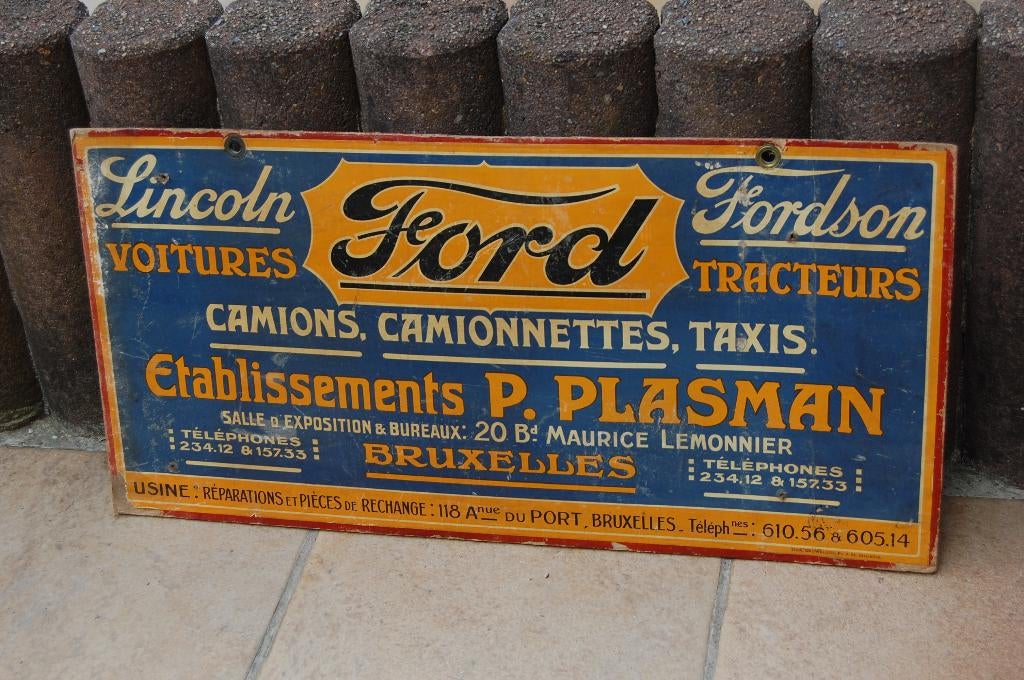 zeldzame kartonnen reclamebord ford 1920, Ophalen of Verzenden, Gebruikt, Reclamebord