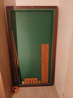 Tafelbiljart met keuen en ballen, Ophalen, Gebruikt, Biljarttafel