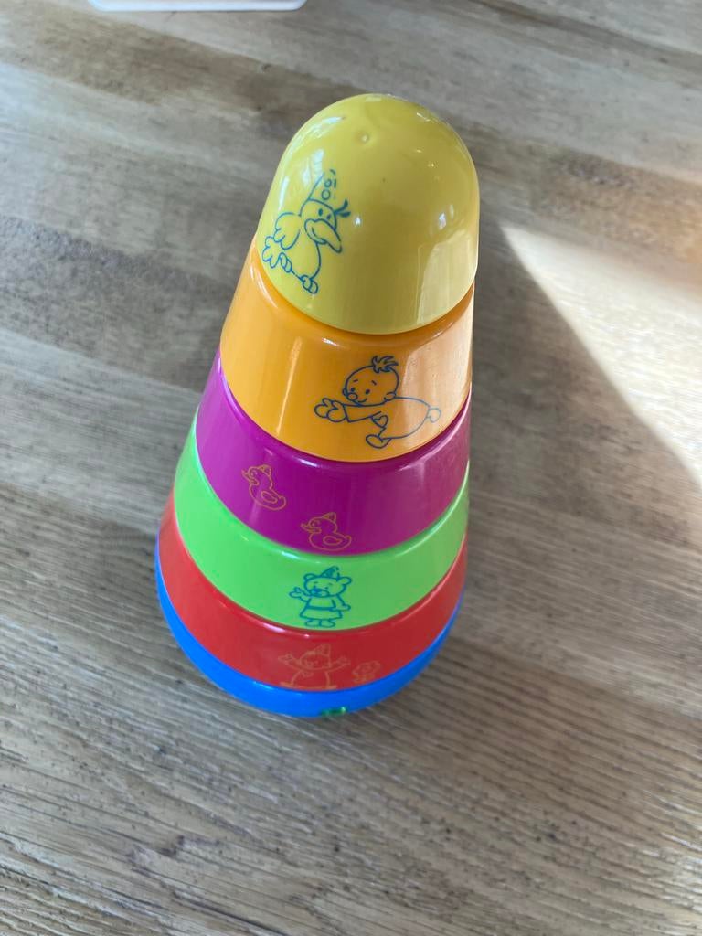Bumba speeltoren met vormpjes, muziek en omvalfunctie, Ophalen of Verzenden, Gebruikt, Overige typen, Met geluid