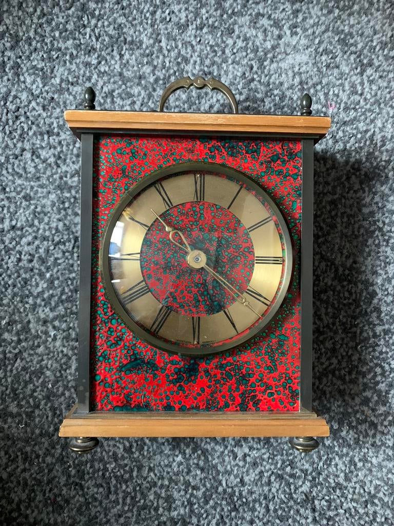 Vintage tafeklok met prachtig glazuur, Antiek en Kunst, Curiosa en Brocante, Ophalen of Verzenden