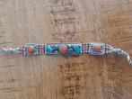 Tibetaans zilveren armband met koraal en lapis lazuli., Ophalen of Verzenden, Zilver, Armband, Met edelsteen