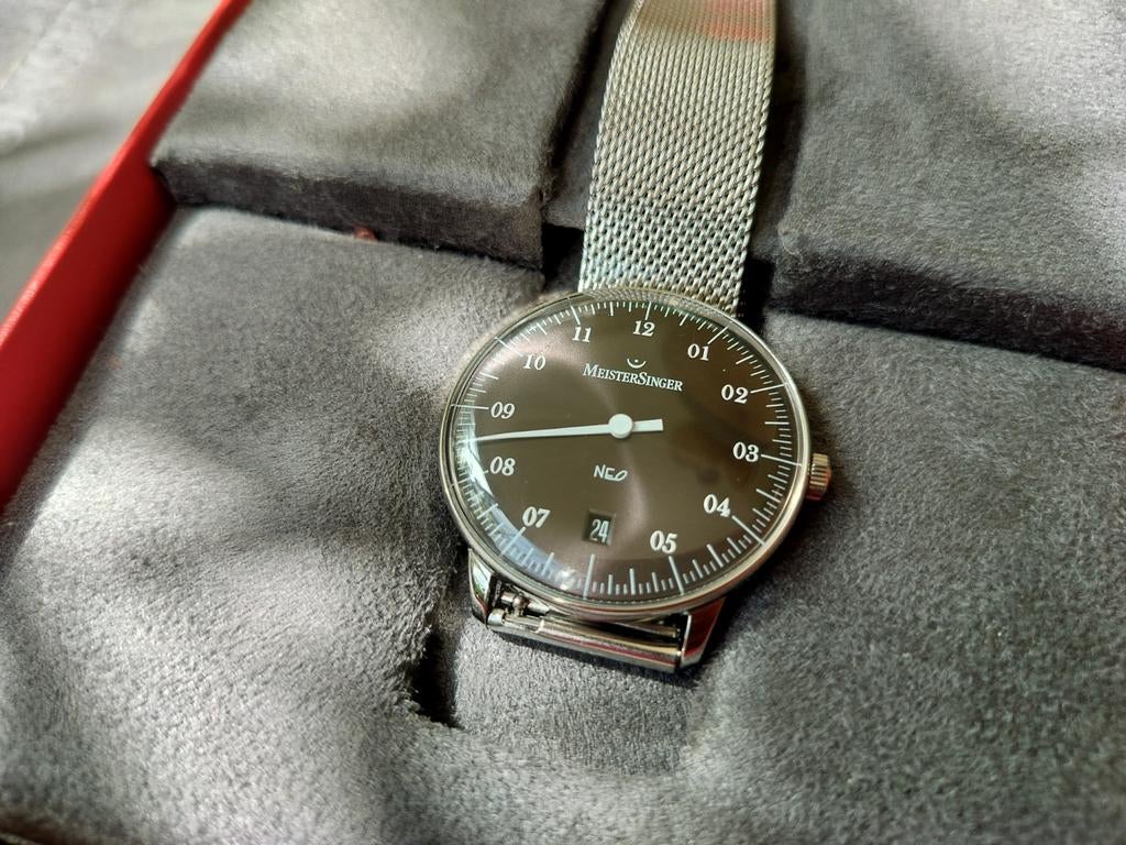 Meistersinger Automatisch Horloge Full-set - ongedragen!, Ophalen of Verzenden, Zo goed als nieuw, Staal, Overige merken