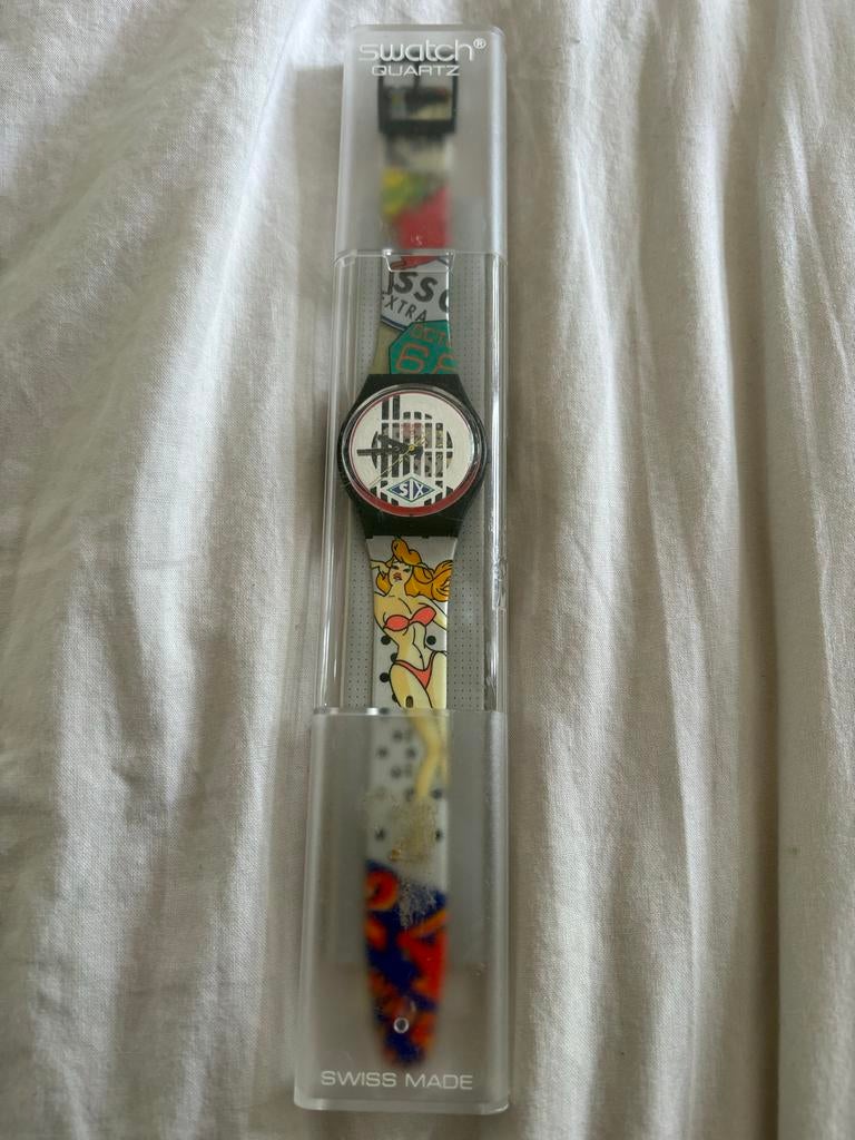 Swatch Big Enuff GB151 - Nieuw in verpakking (1993), Kunststof, Polshorloge, Swatch, Nieuw