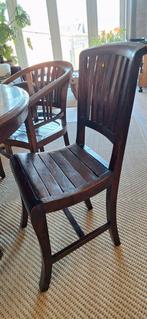 4 Houten Eetkamerstoelen - Klassiek Design, Ophalen, Gebruikt, Bruin, Klassiek