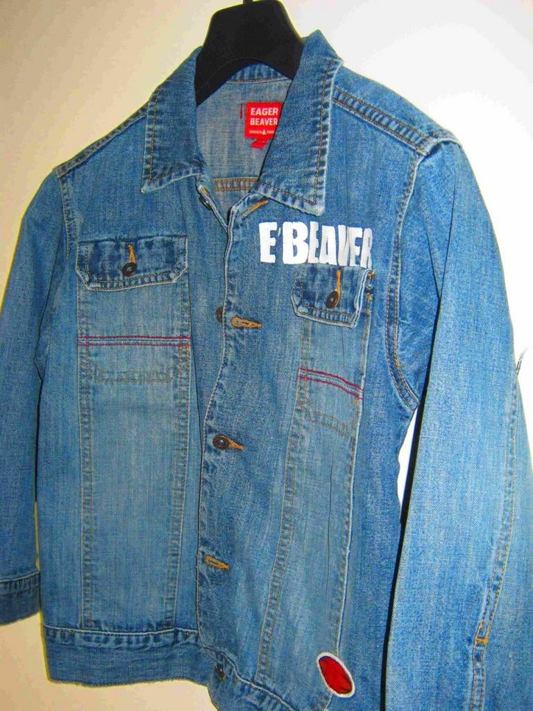 Spijkerjack Eager Beaver maat 128, Kinderen en Baby's, Kinderkleding | Maat 128, Ophalen of Verzenden, Zo goed als nieuw, Eager Beaver