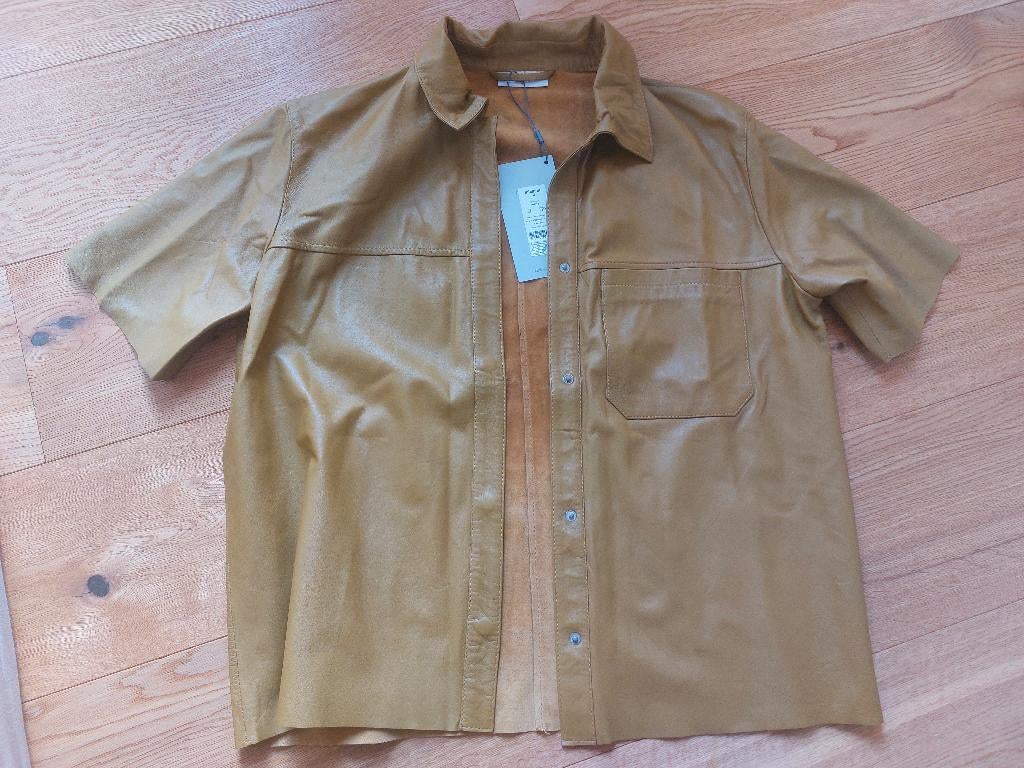 Mooie leren blouse Minimum, Kleding | Dames, Blouses en Tunieken, Geel, Nieuw, Ophalen of Verzenden, Minimum