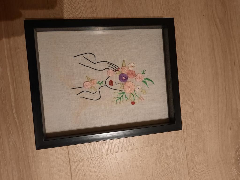 Mooie moderne borduur, Minder dan 50 cm, Ophalen of Verzenden, Zo goed als nieuw, Minder dan 50 cm