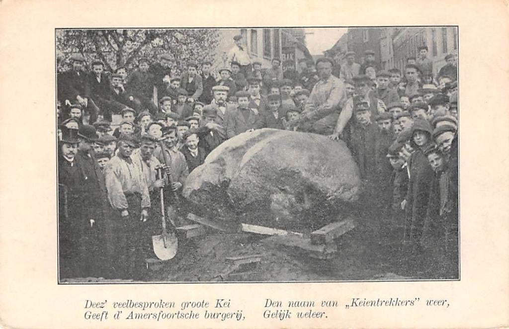 Amersfoort De kei met volk: De Keientrekkers 1900, Verzenden, Voor 1920, Ongelopen, Utrecht