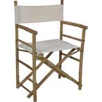 Regisseursstoel bamboe met canvas zitting en rugleuning, Info@edvonline.nl, Inductorstraat 9b 3903 KA Veenendaal, Wit, Nieuw