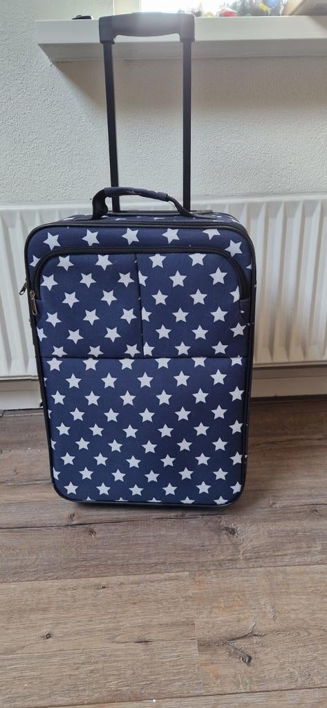 Leuke trolley met sterrenpatroon, Sieraden, Tassen en Uiterlijk, Tassen | Reistassen en Weekendtassen, Ophalen, 40 tot 60 cm, Gebruikt