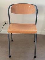 2 Lundia eetkamerstoelen - Hout met metalen poten, Ophalen, Gebruikt, Twee, Bruin