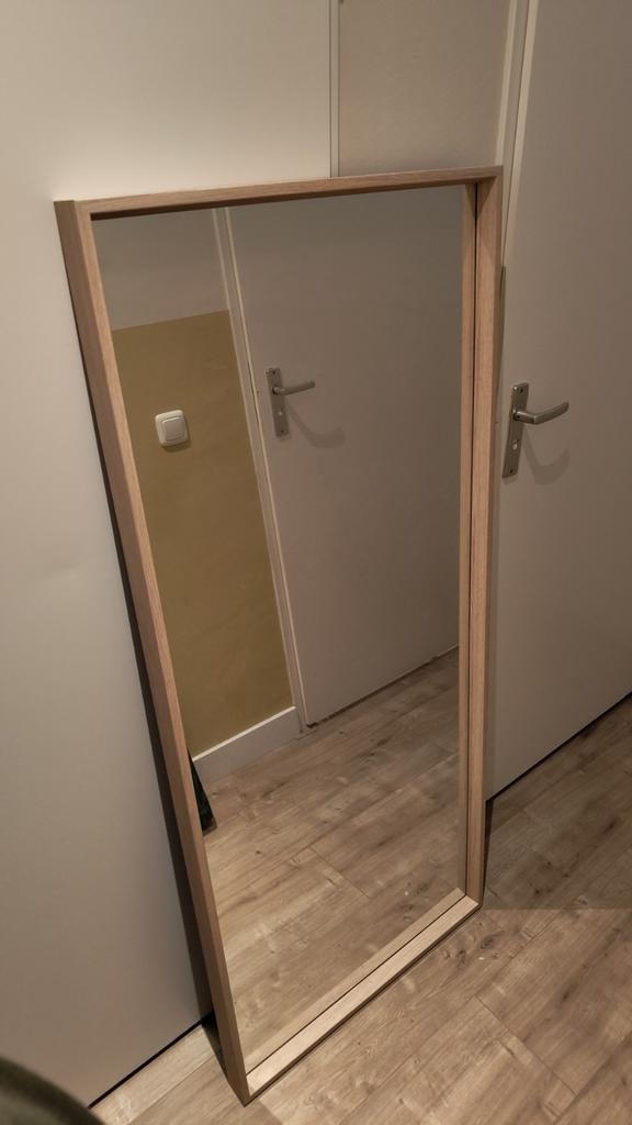 Ikea NISSEDAL spiegel met houten frame. 65x150cm, Huis en Inrichting, Woonaccessoires | Spiegels, Ophalen, 100 tot 150 cm, Nieuw