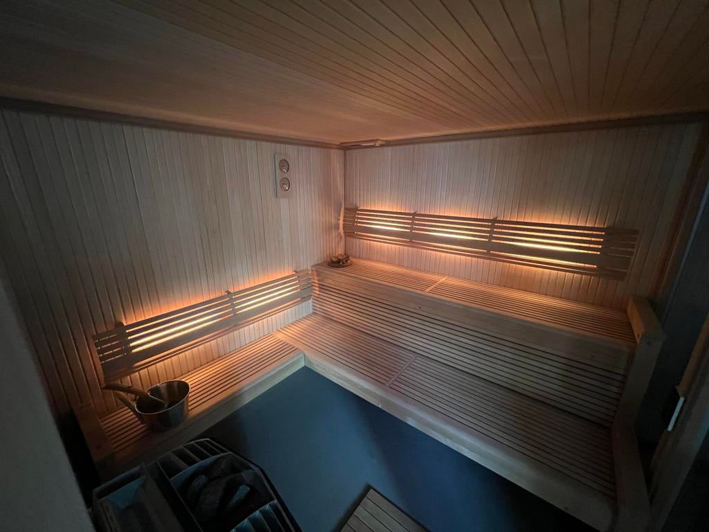 Luxe Exclusieve Finse Sauna Tylo 8 kW, Ophalen, Zo goed als nieuw, Fins of Traditioneel, Complete sauna