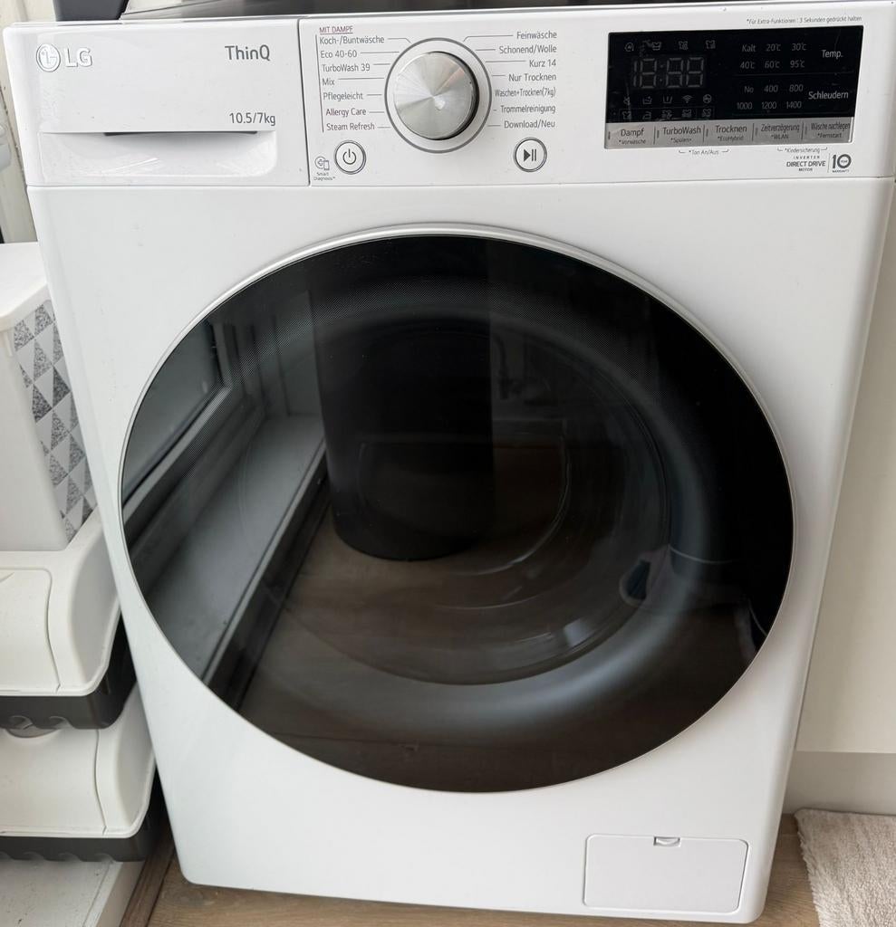 LG wasmachine en droger combi, Witgoed en Apparatuur, Wasdrogers, Ophalen, 6 tot 8 kg, Gebruikt, 85 tot 90 cm