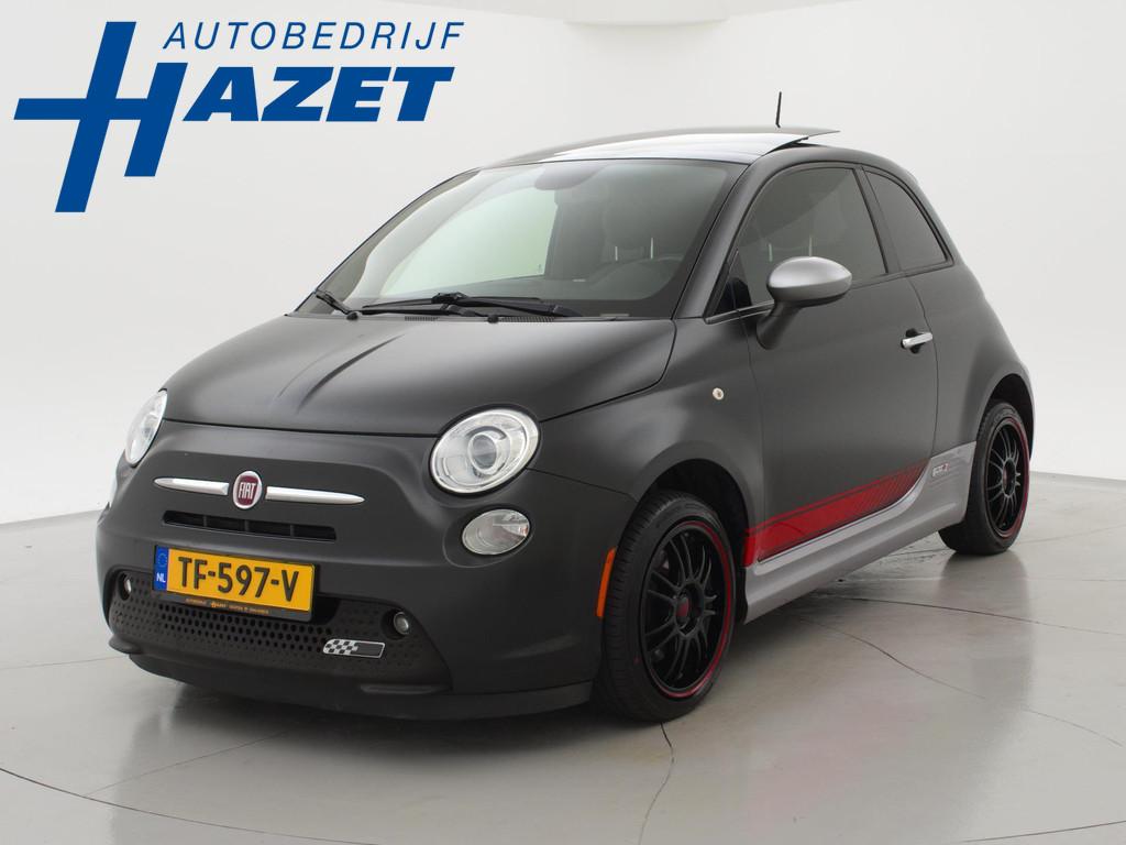 Fiat 500 E 24kwh AUT. ELEKTRISCH + SCHUIFDAK / STOELVERWARMI, Auto's, Fiat, Open dak, Gebruikt, 4 stoelen, Zwart