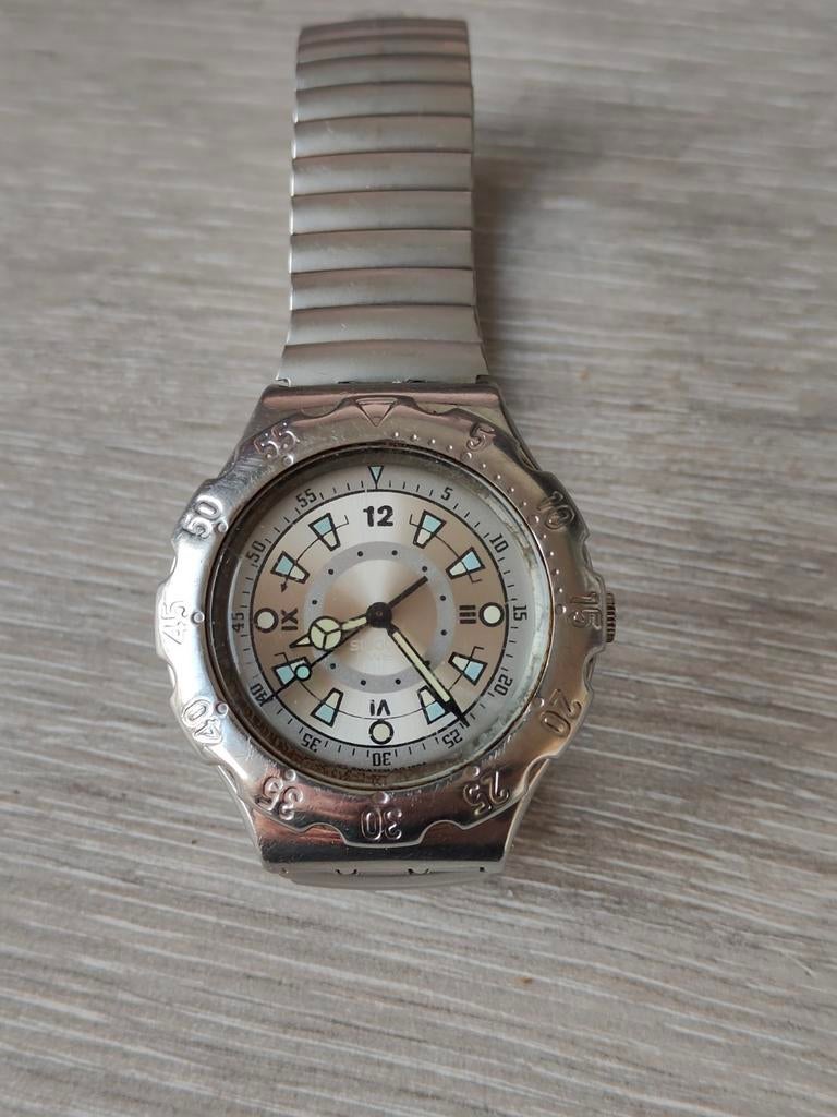 Swatch Irony Scuba Sealights horloge, Overige merken, Staal, Met bandje, Polshorloge
