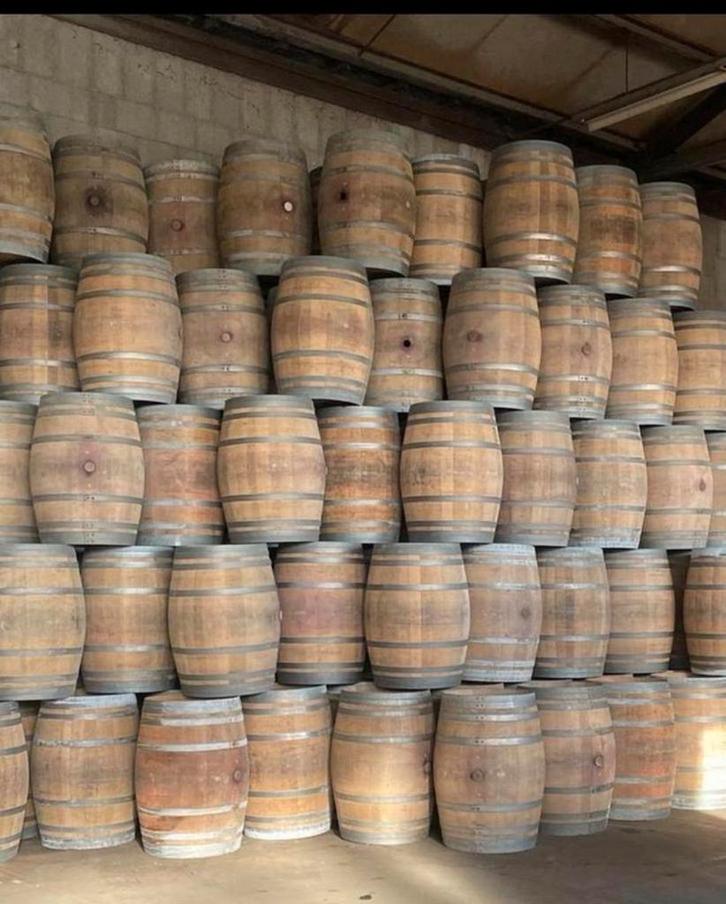 Eikenhouten regenton/ wijnvat, Tuin en Terras, Regentonnen, Zo goed als nieuw, Hout, 150 liter of meer, Ophalen