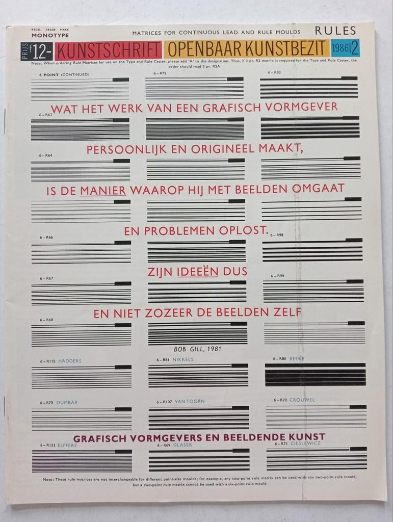 Dick Elffers Wim Crouwel Jan van Toorn Anthon Beeke, Ophalen of Verzenden, Gelezen