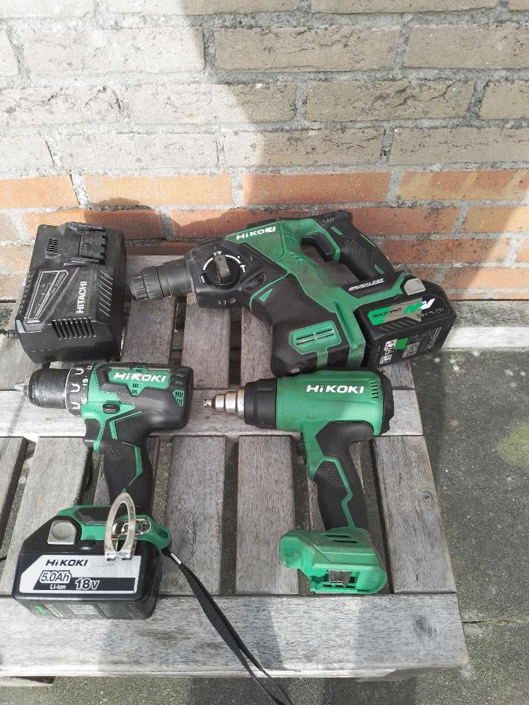 accuboor Hikoki klopboor /boorhamer 5Ah brushless Hitachi, Ophalen of Verzenden, Minder dan 400 watt, Boor- en Schroefmachine