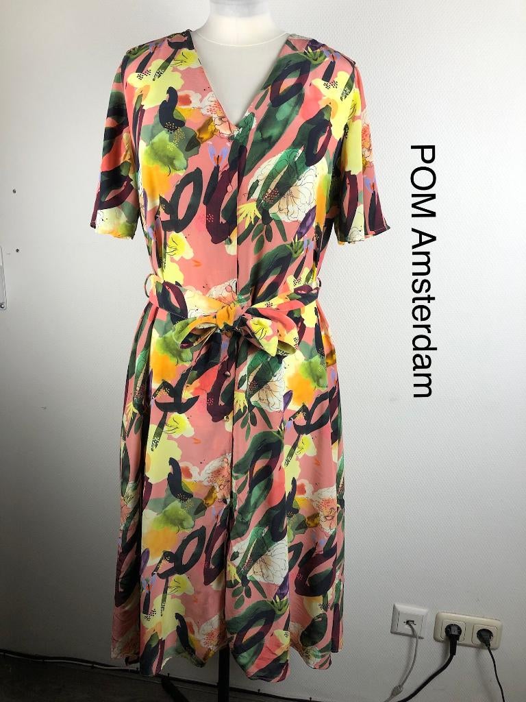 POM Amsterdam Jurk  (mt: 42) 18,1/8675, POM Amsterdam, Blauw, POM Amsterdam, Maat 42/44 (L)