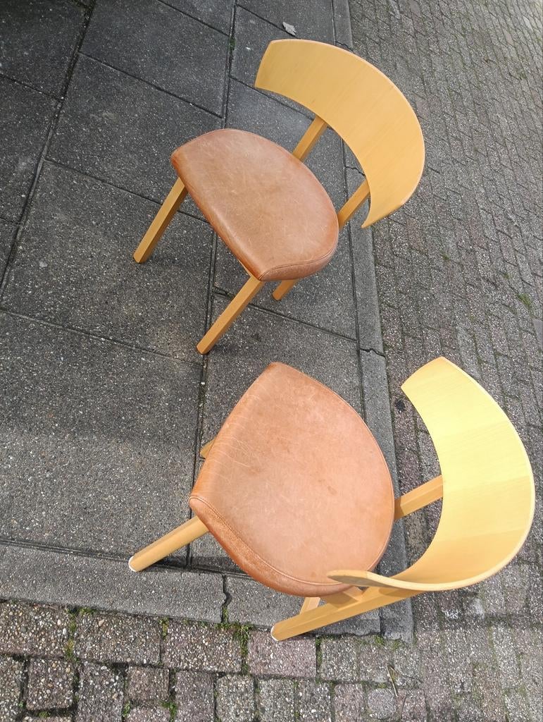 2x Niels Gammelgaard stoel - Vintage design, Ophalen, Gebruikt, Twee, Bruin