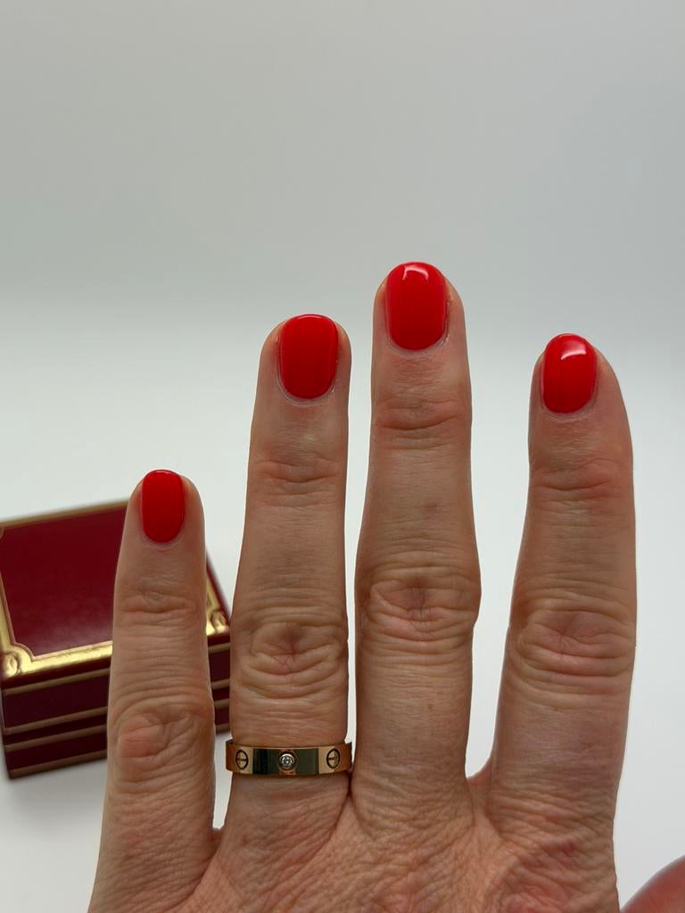 Prachtige 18 karaat gouden ‘love’ ring Cartier maat 55, Cartier, Ophalen of Verzenden, Met edelsteen, Dame