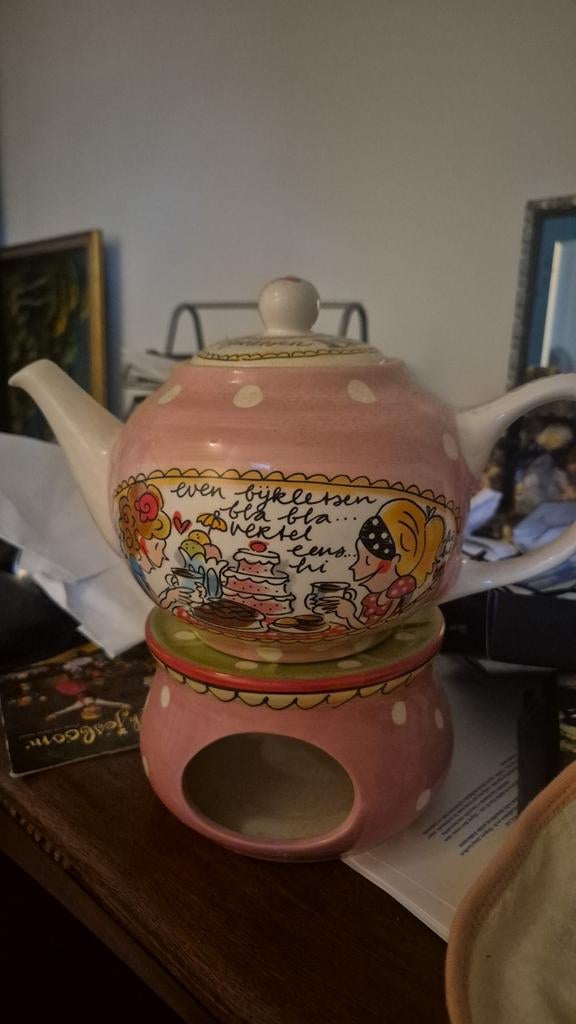 Blond Amsterdam theepot met theelichtje - 'Even bijkletsen', Blond Amsterdam, Overige typen, Ophalen of Verzenden, Zo goed als nieuw