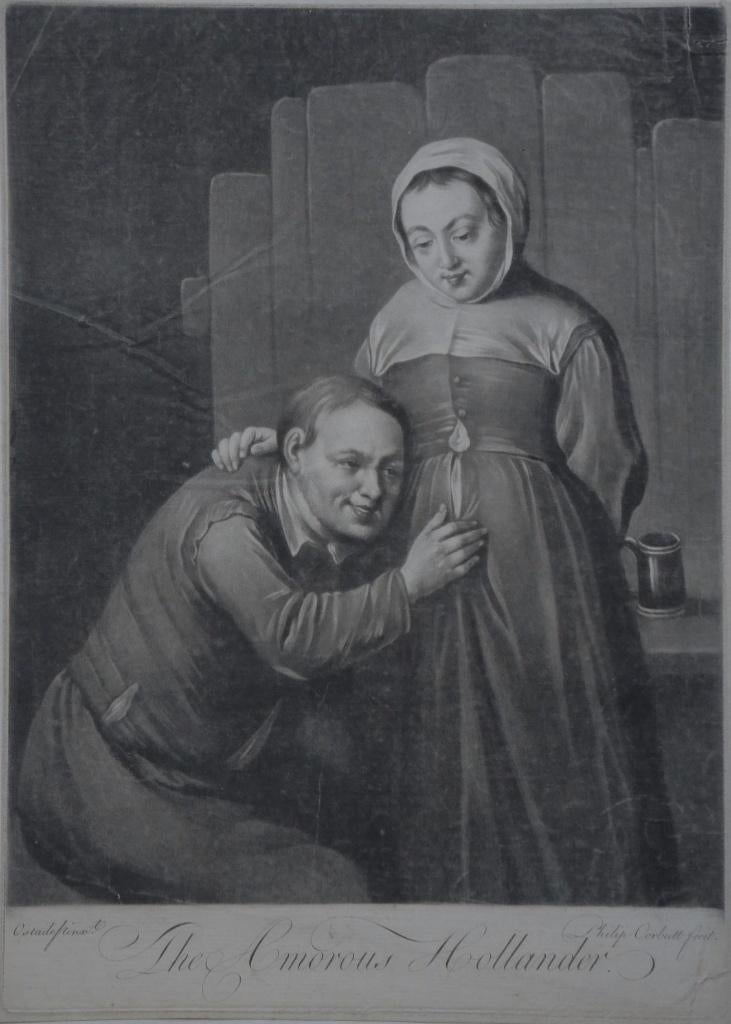 naar Adriaen van Ostade mezzotint "The Amourous Hollander", Ophalen