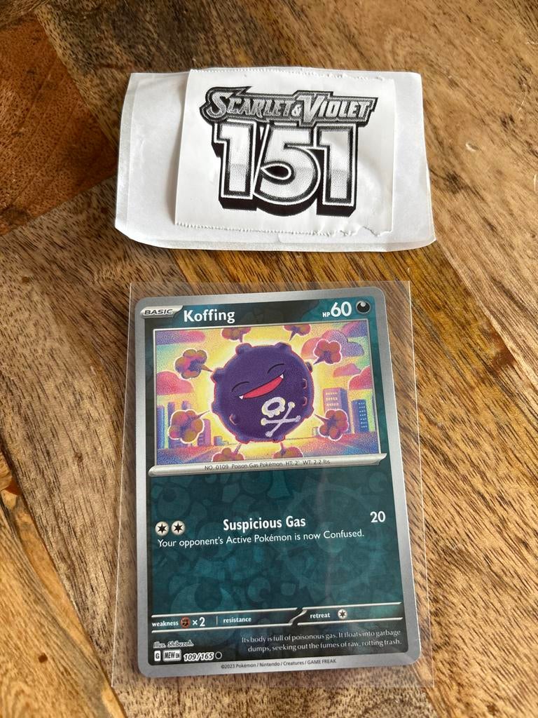 Pokémon Kaart Koffing 109/165 Scarlet & Violet 151, Ophalen of Verzenden, Nieuw, Losse kaart