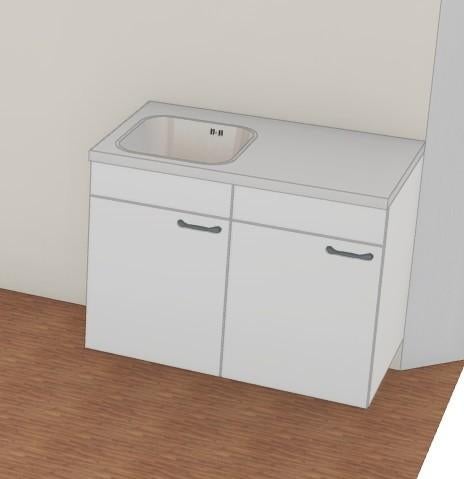 KEUKENBLOKJE MET RVS WERKBLAD 100 cm breed NIEUW, Huis en Inrichting, Keuken | Complete keukens, Wit, Overige typen, Nieuw, Ophalen of Verzenden