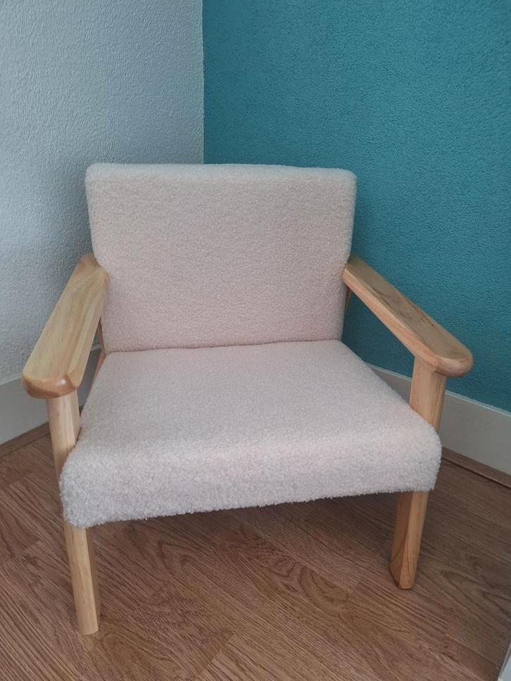 Nieuwe Kinderstoel teddy stof crème vanaf 18 maanden/5 jaar, Kinderen en Baby's, Kinderkamer | Tafels en Stoelen, Nieuw, Stoel(en)