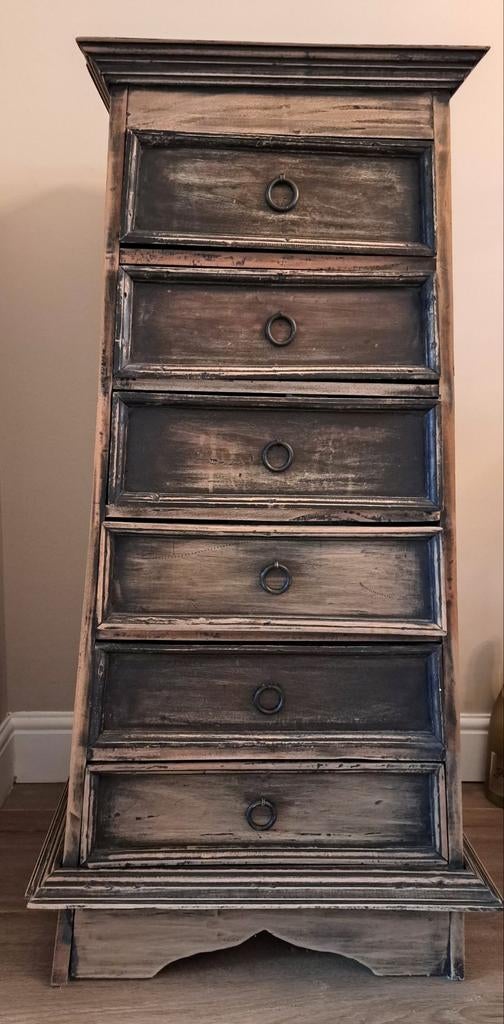 Houten kast piramide vorm, 5 laden of meer, Ophalen of Verzenden, 25 tot 50 cm