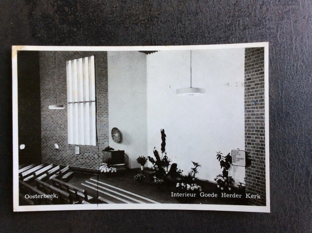 Oosterbeek, Goede Herder Kerk, Interieur, Ophalen of Verzenden, 1940 tot 1960, Gelopen, Gelderland