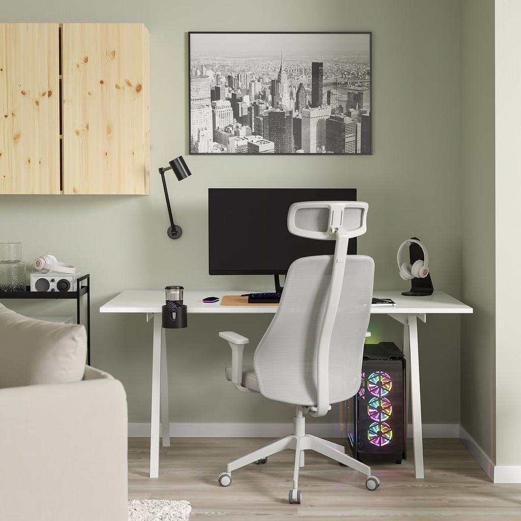 Ikea Trotten Bekant bureau 160/80 nieuwstaat, Ophalen of Verzenden, Zo goed als nieuw