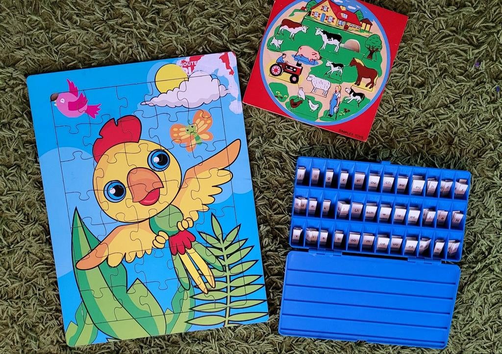 Gratis ophalen houten puzzels en letterdoos, Ophalen, Overige typen