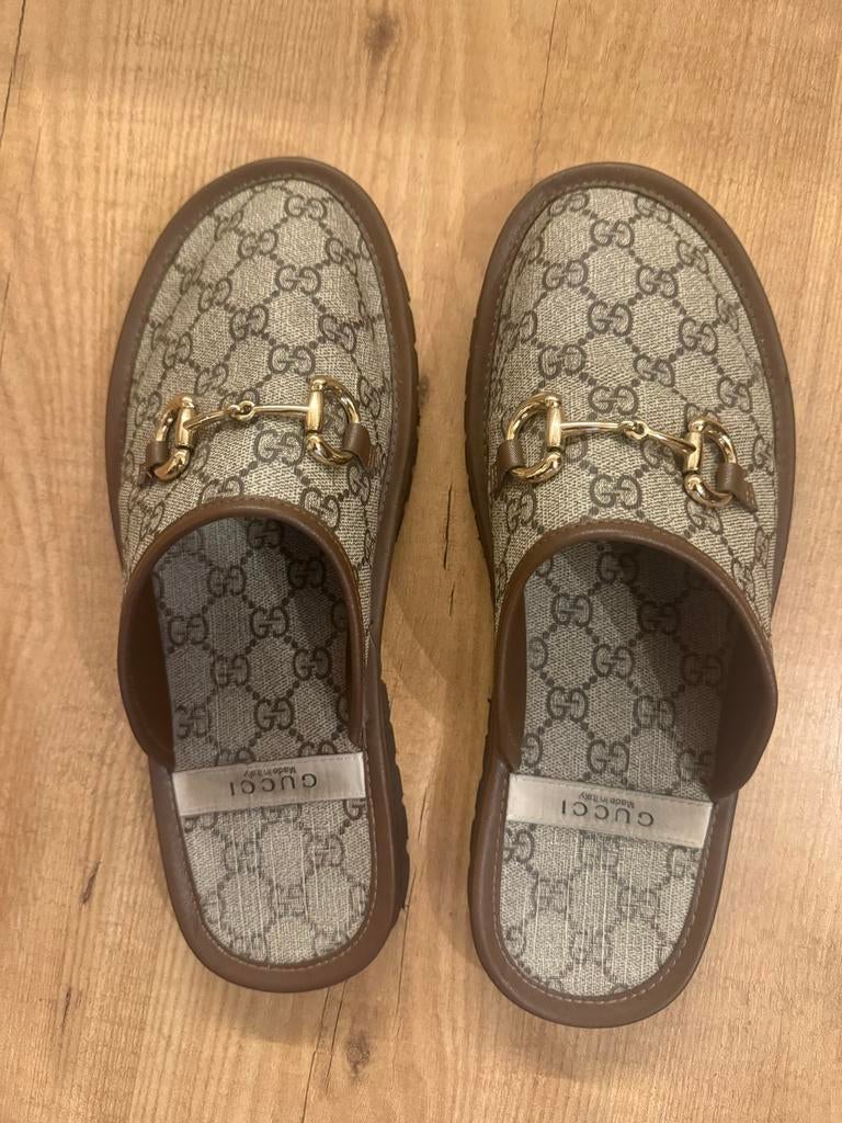 Gucci Horsebit Instappers - maat 42, Ophalen of Verzenden, Zo goed als nieuw, Bruin, Instappers