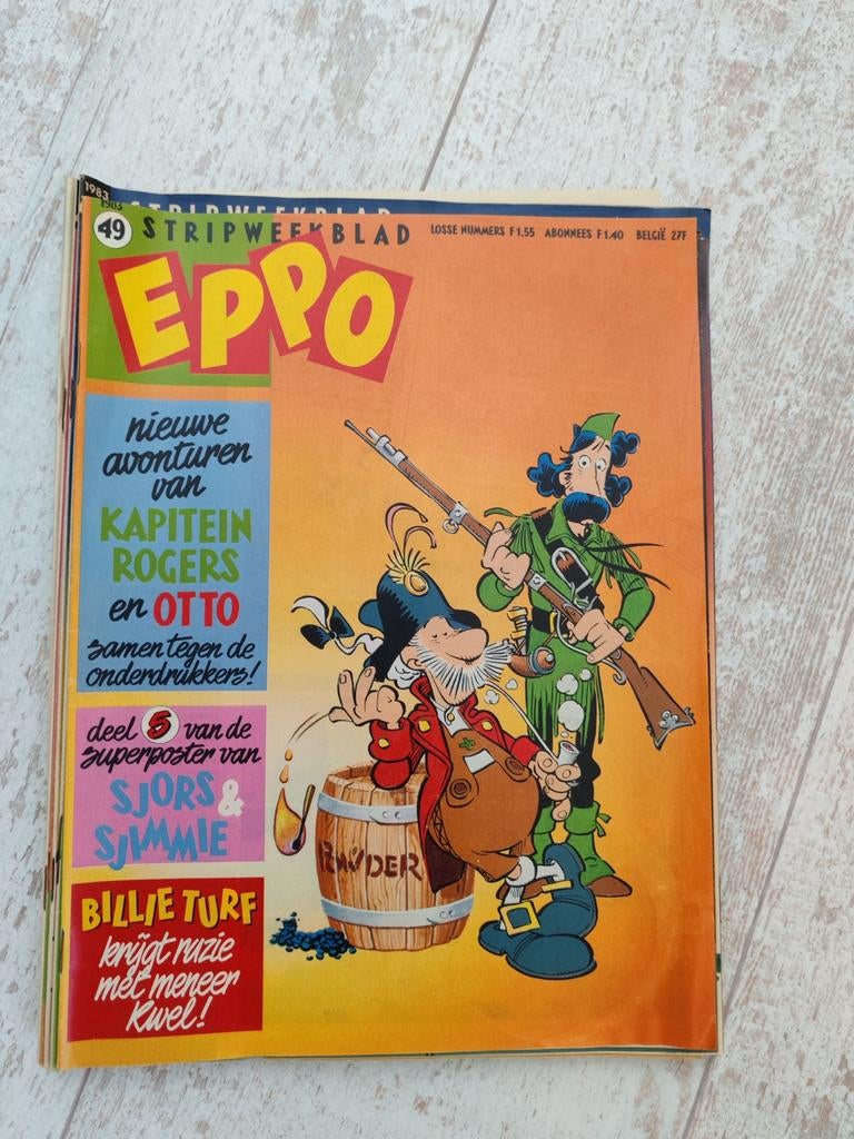 Eppo Stripweekbladen jaargang 1983, nr. 34 tm 49, Meerdere stripboeken, Ophalen of Verzenden, Gelezen