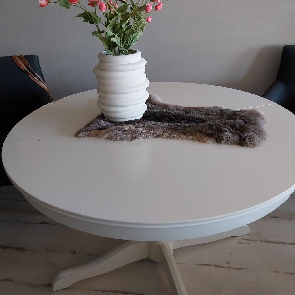 Uitschuifbaar eettafel, Huis en Inrichting, Tafels | Eettafels, Gebruikt, Ophalen of Verzenden, Vier personen, Ovaal