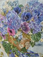 Ingelijst borduurwerk van vaas met bloemen, Ophalen