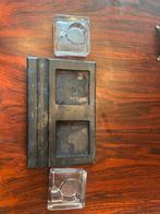 Inkstel uitgevoerd in glas en hout. Art Deco, Ophalen